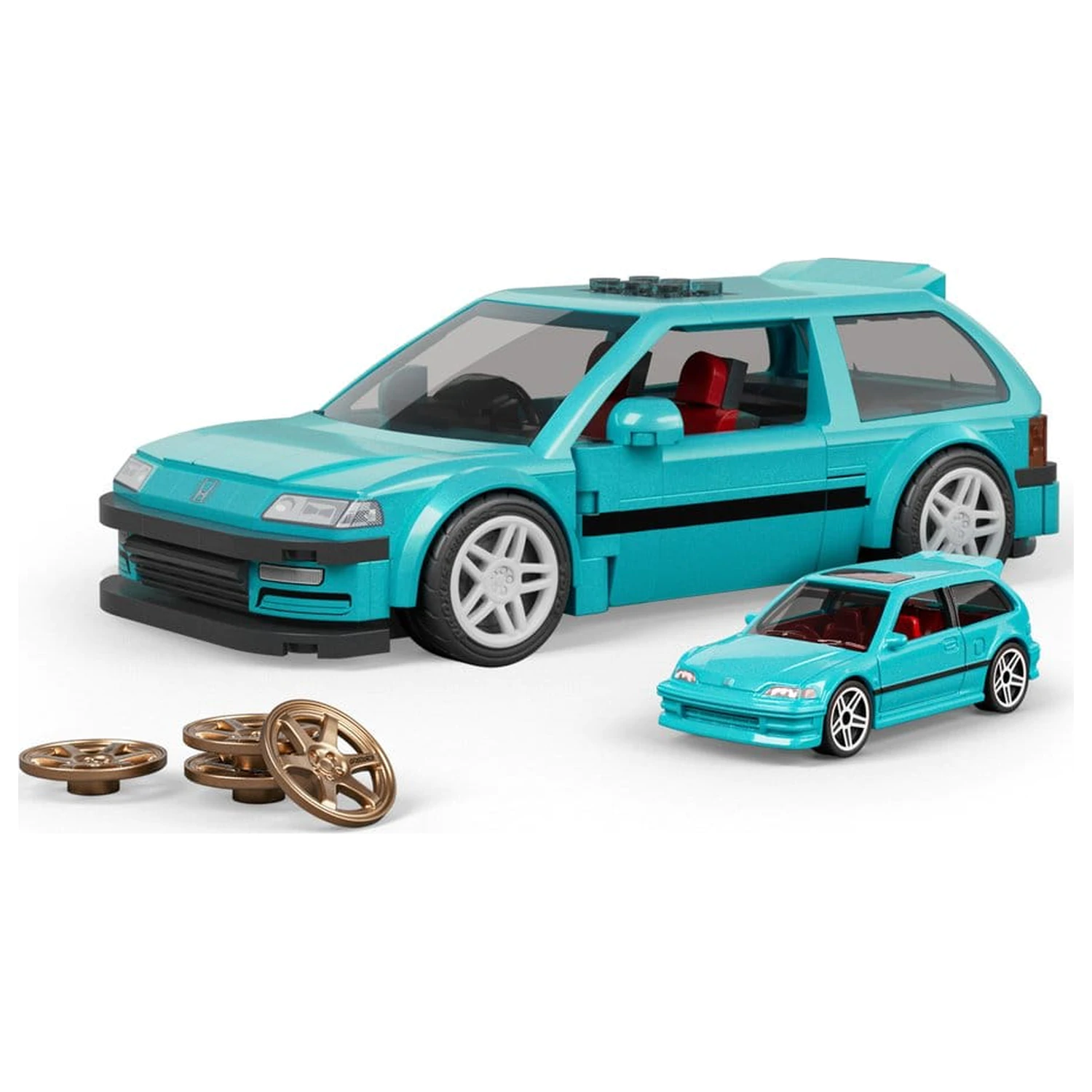 Hot Wheels Speed Series Mattel Brick Shop Zestaw Konstrukcyjny 1/32 Custom ’90 Honda Civic EF zdjęcie produktu