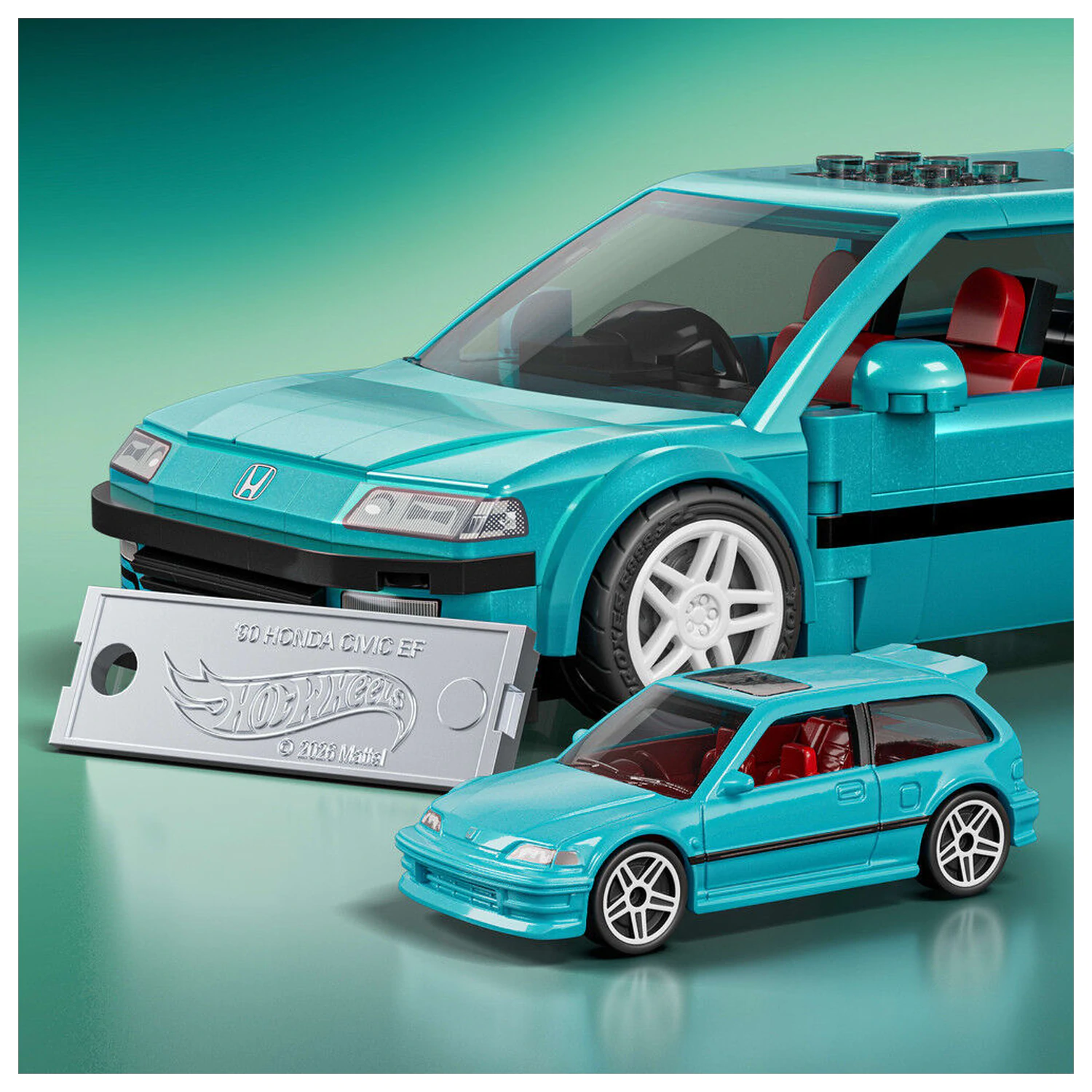 Hot Wheels Speed Series Mattel Brick Shop Zestaw Konstrukcyjny 1/32 Custom ’90 Honda Civic EF zdjęcie produktu