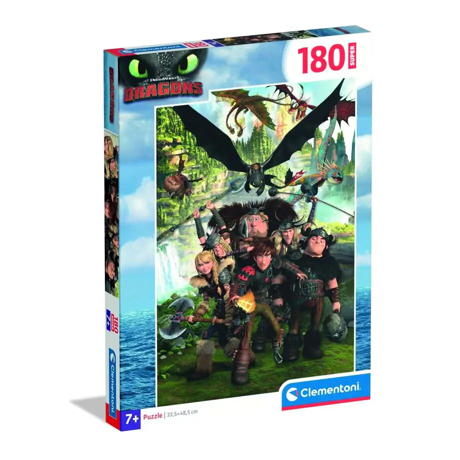 Jak wytresować smoka super puzzle 180 elementów zdjęcie produktu