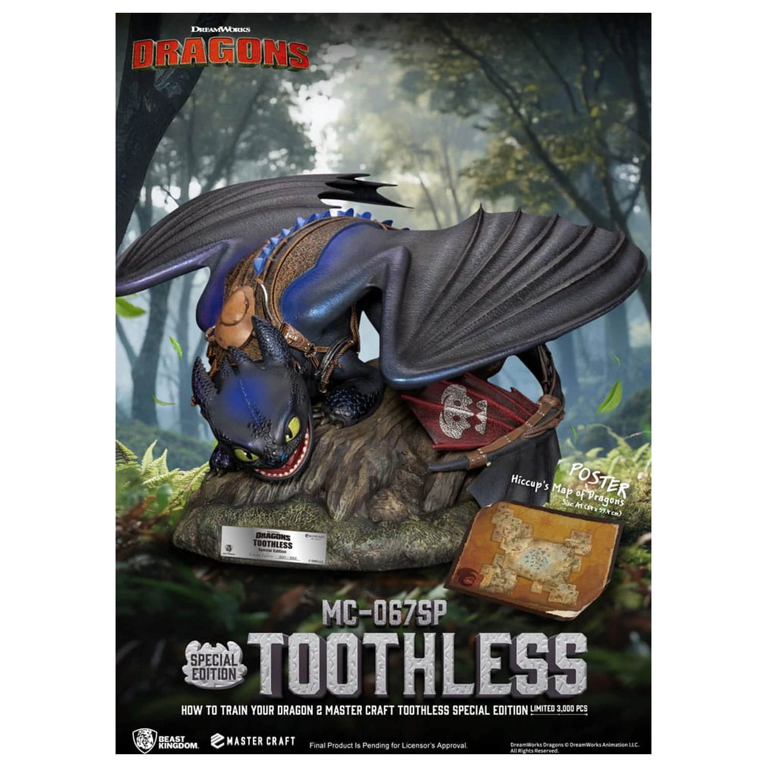 Jak Wytresować Smoka 2 Master Craft Statua Toothless 38 cm zdjęcie produktu