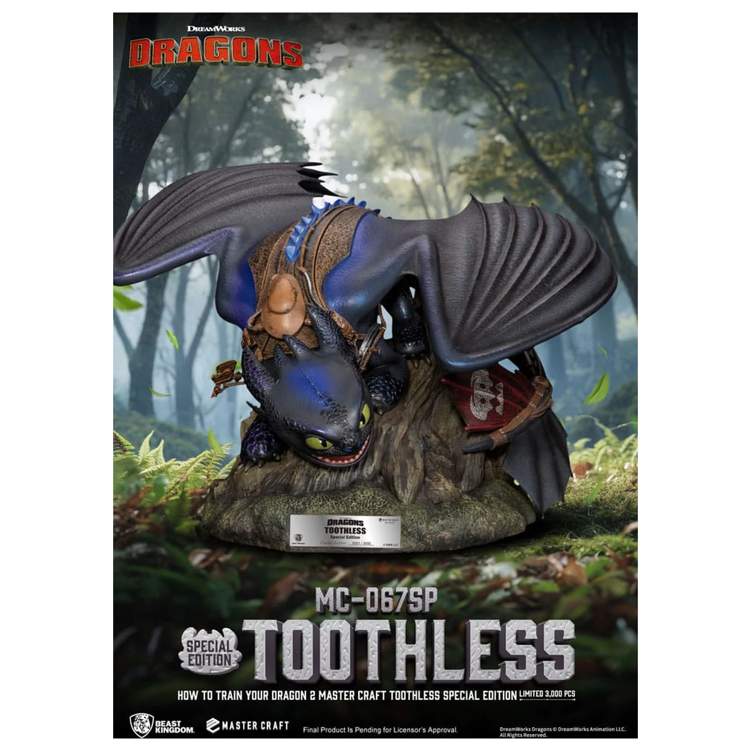 Jak Wytresować Smoka 2 Master Craft Statua Toothless 38 cm zdjęcie produktu