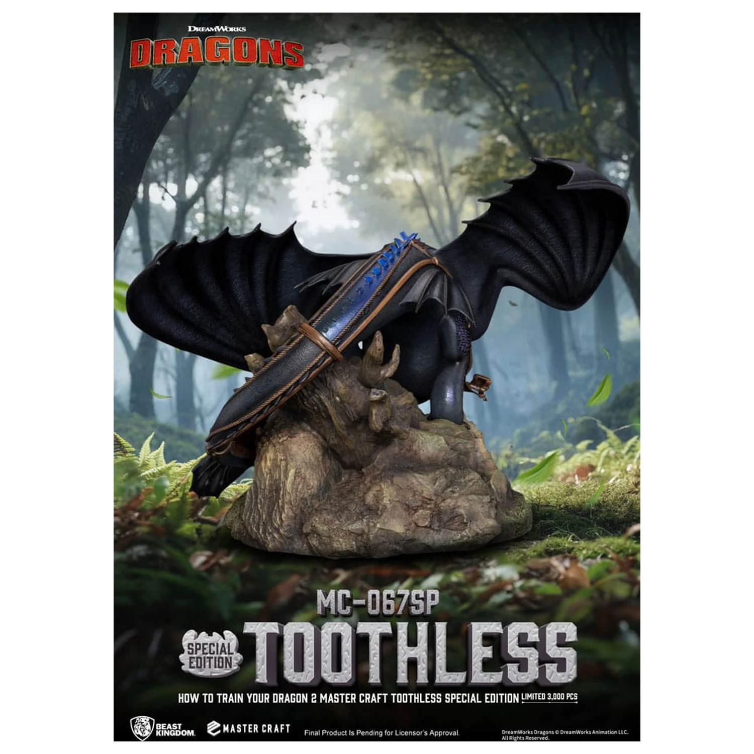 Jak Wytresować Smoka 2 Master Craft Statua Toothless 38 cm zdjęcie produktu