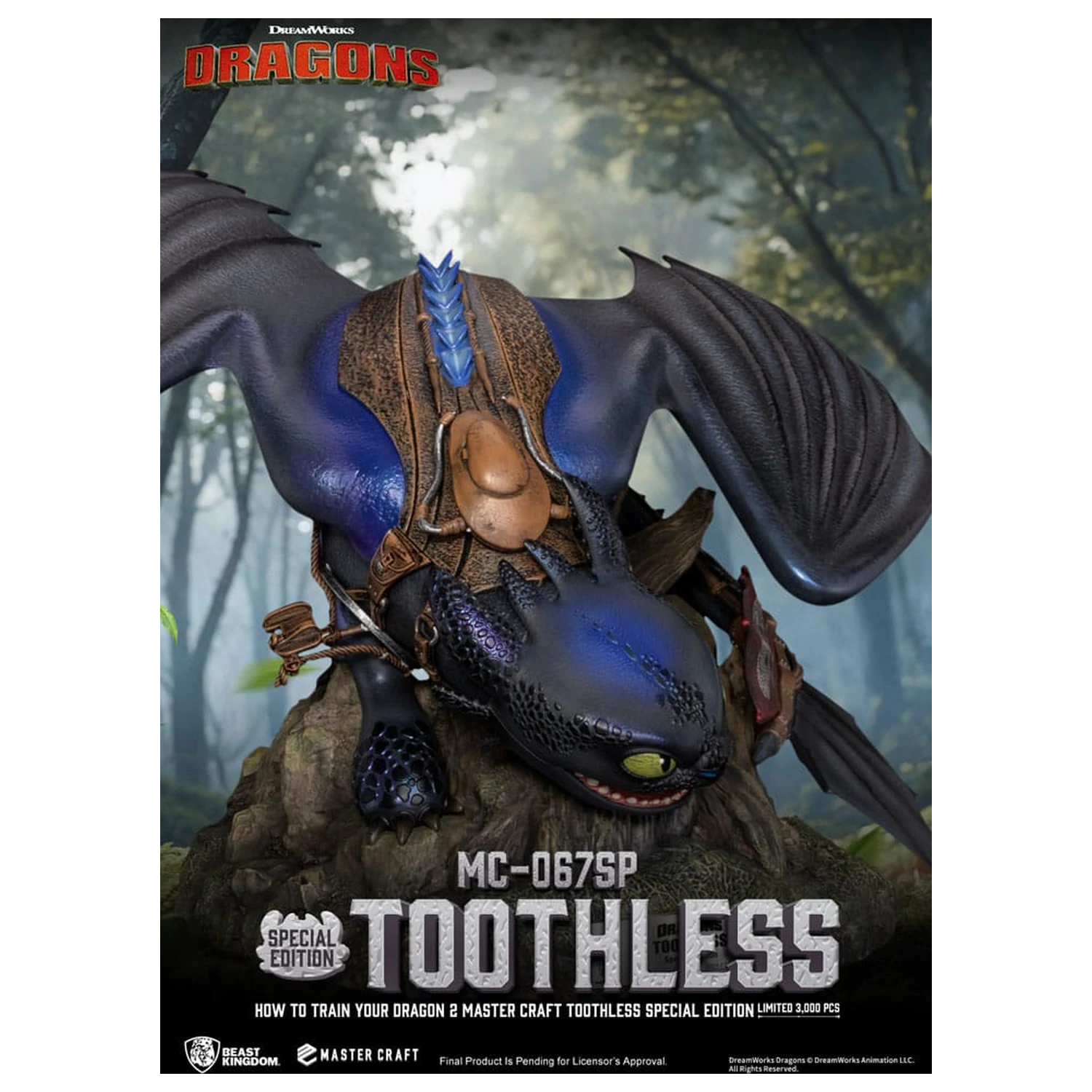 Jak Wytresować Smoka 2 Master Craft Statua Toothless 38 cm zdjęcie produktu