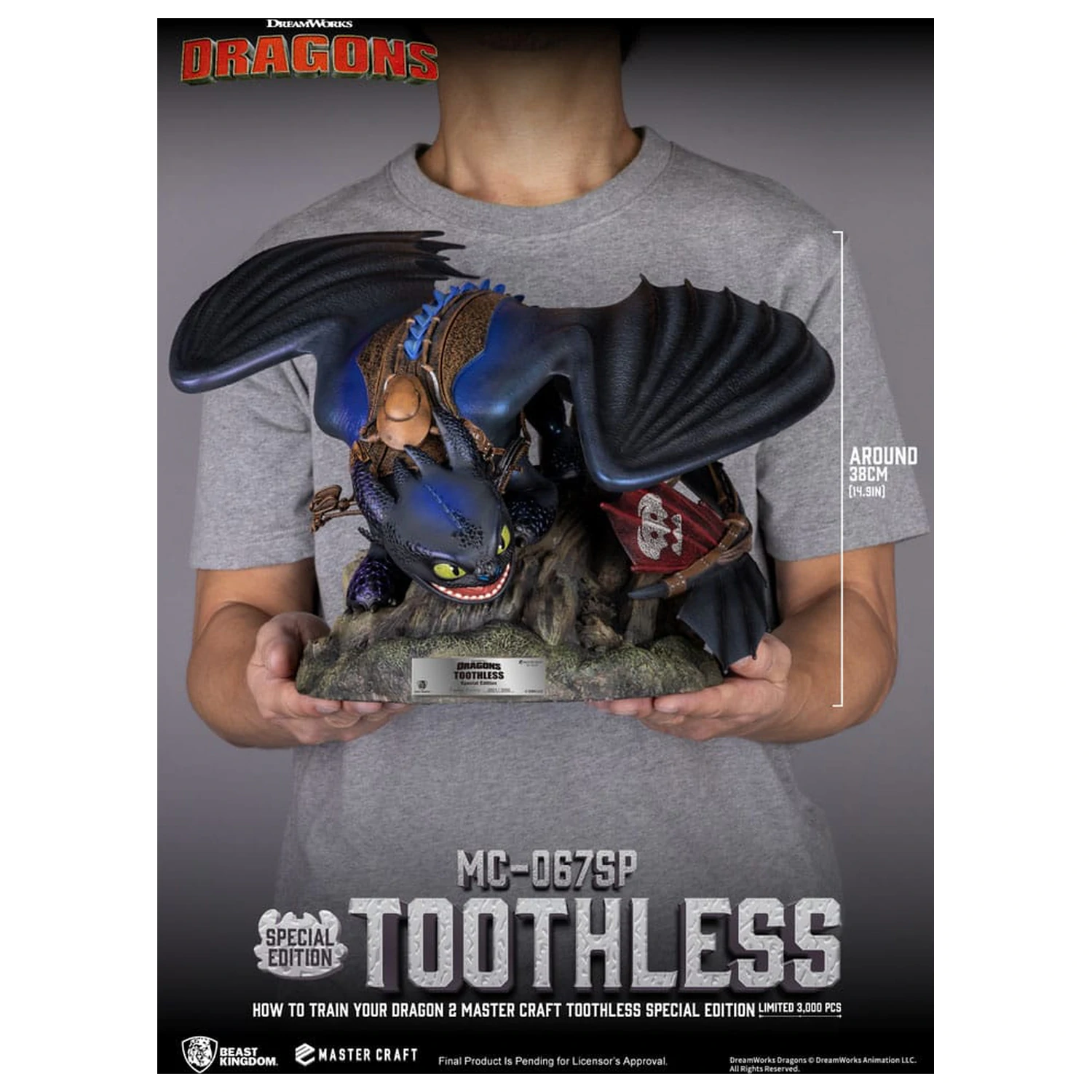 Jak Wytresować Smoka 2 Master Craft Statua Toothless 38 cm zdjęcie produktu