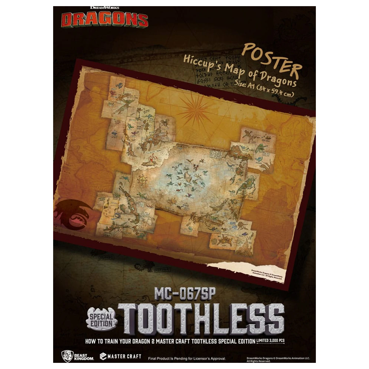 Jak Wytresować Smoka 2 Master Craft Statua Toothless 38 cm zdjęcie produktu