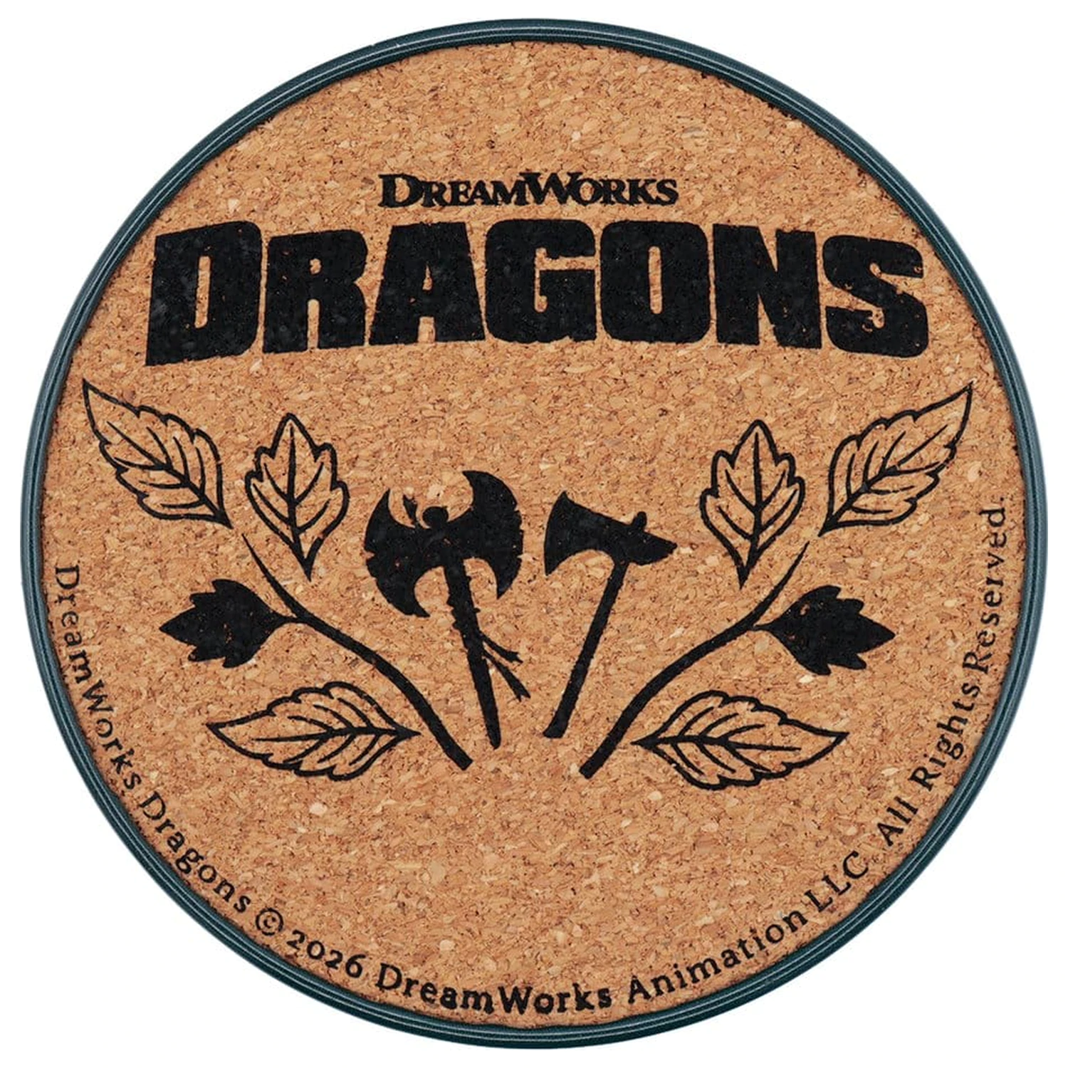 How to Train Your Dragon Coastery, 4-pak, metalowe, z nadrukiem smoka zdjęcie produktu