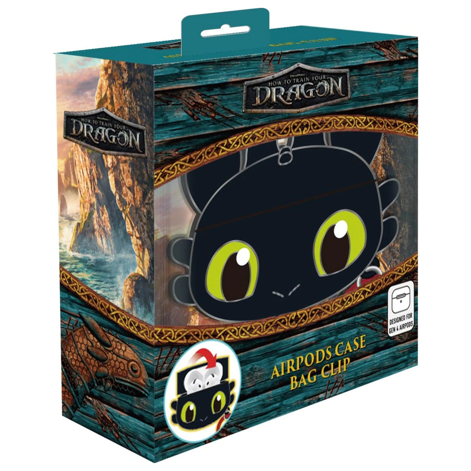 How to Train Your Dragon Toothless 3D piankowe etui na AirPods z klipsem torby zdjęcie produktu
