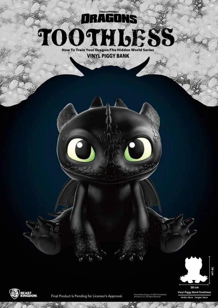 Jak Wytresować Smoka Piggy Vinyl Bank Toothless 30 cm zdjęcie produktu