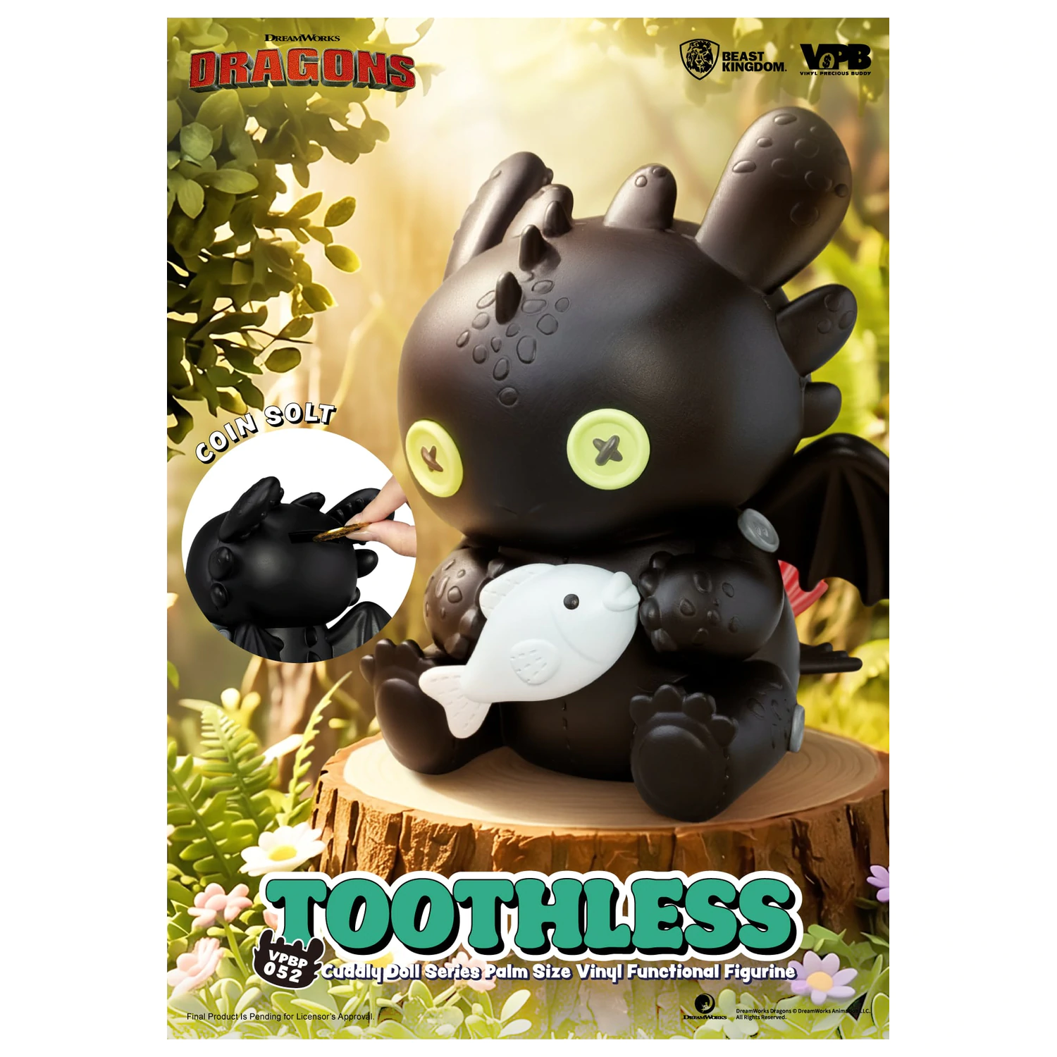 HOW TO TRAIN YOUR DRAGON Toothless Bank Figurka winylowa 11.7cm zdjęcie produktu
