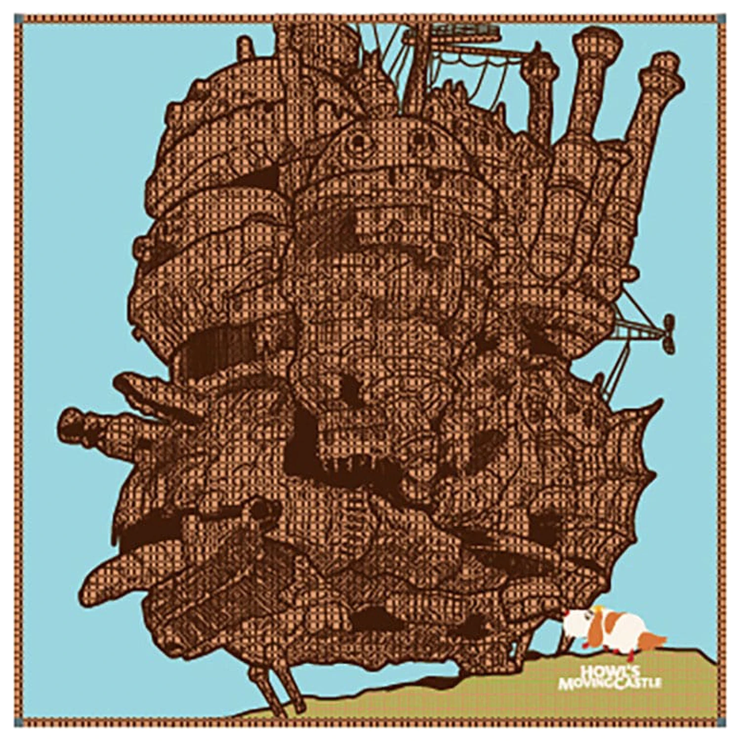 Ruchomy Zamek Hauru Imabari Chusteczka Hauru's Castle 40 x 40 cm zdjęcie produktu