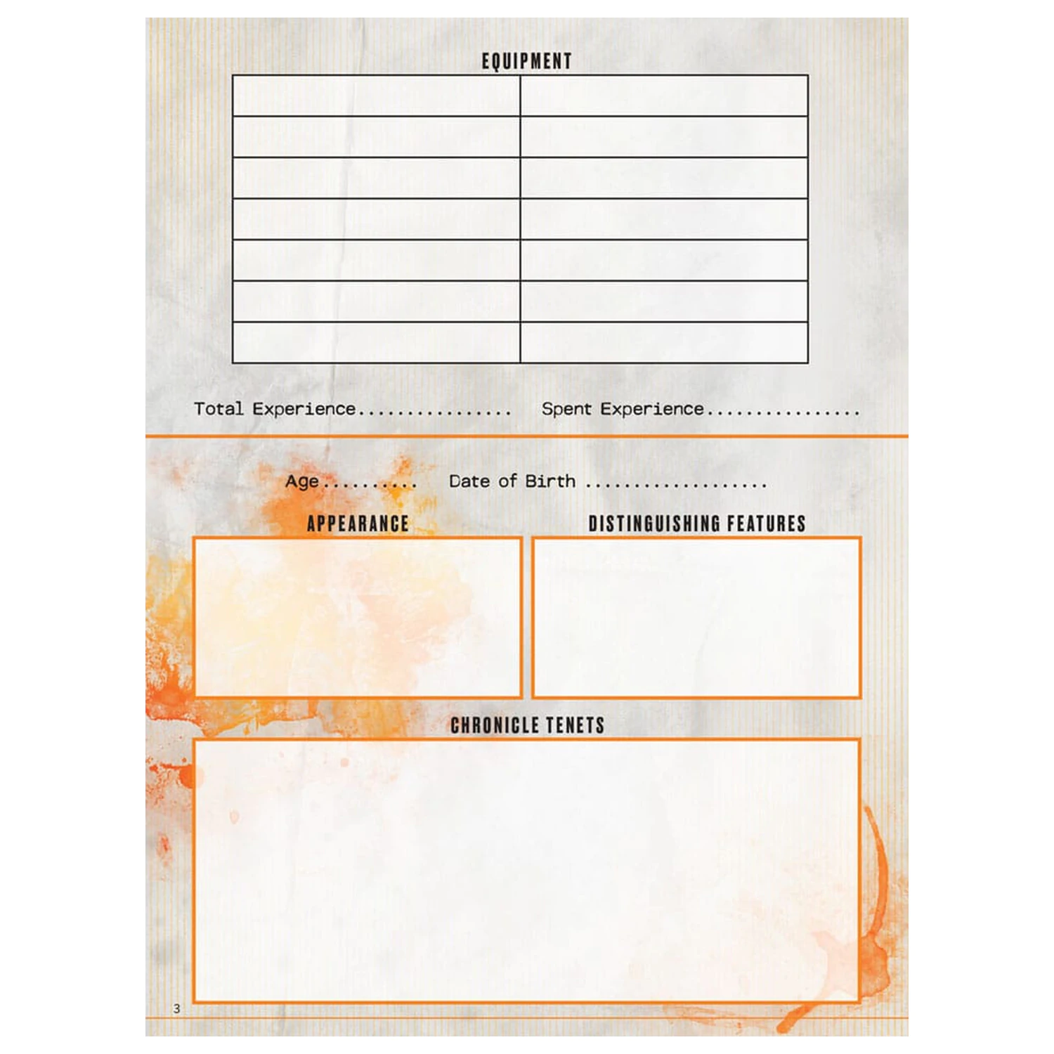 Hunter: The Reckoning 5th Edition RPG Journal Rozszerzony Arkusz Postaci Journal *Wersja angielska* zdjęcie produktu