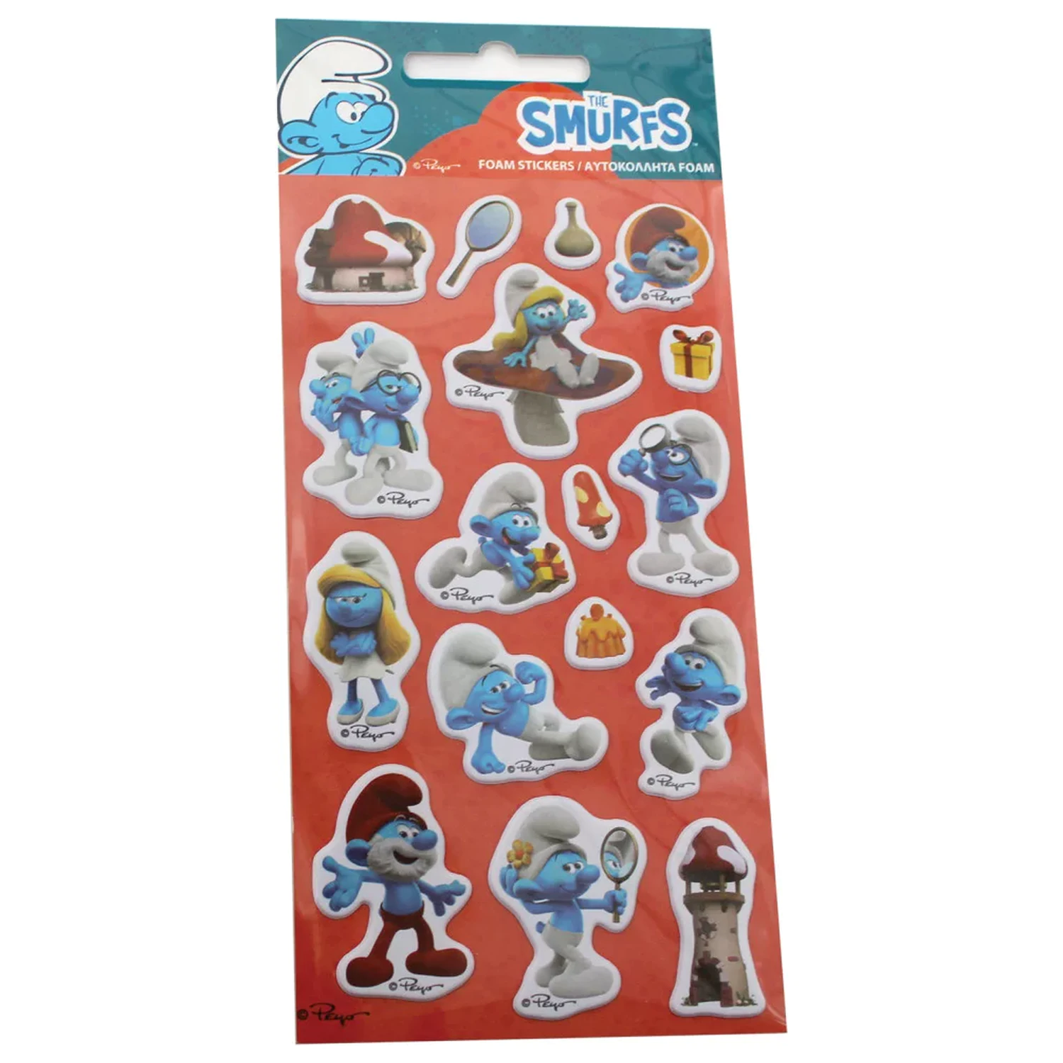 The Smurfs Dome Puffy Zestaw Naklejek z Gąbki zdjęcie produktu
