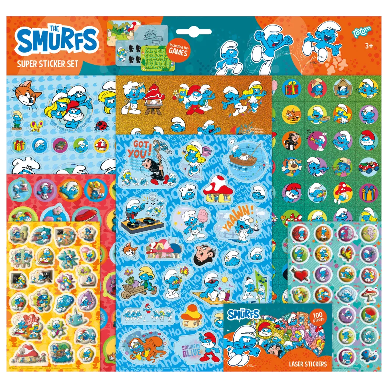 The Smurfs Happy Super zestaw naklejek zdjęcie produktu