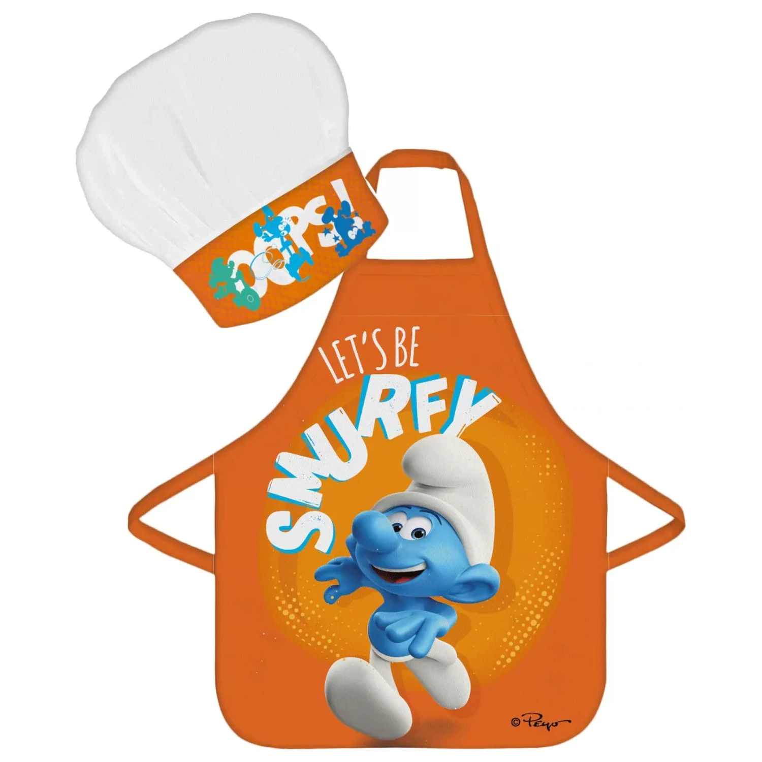 Fartuch dziecięcy The Smurfs Oops 2-częściowy zestaw zdjęcie produktu