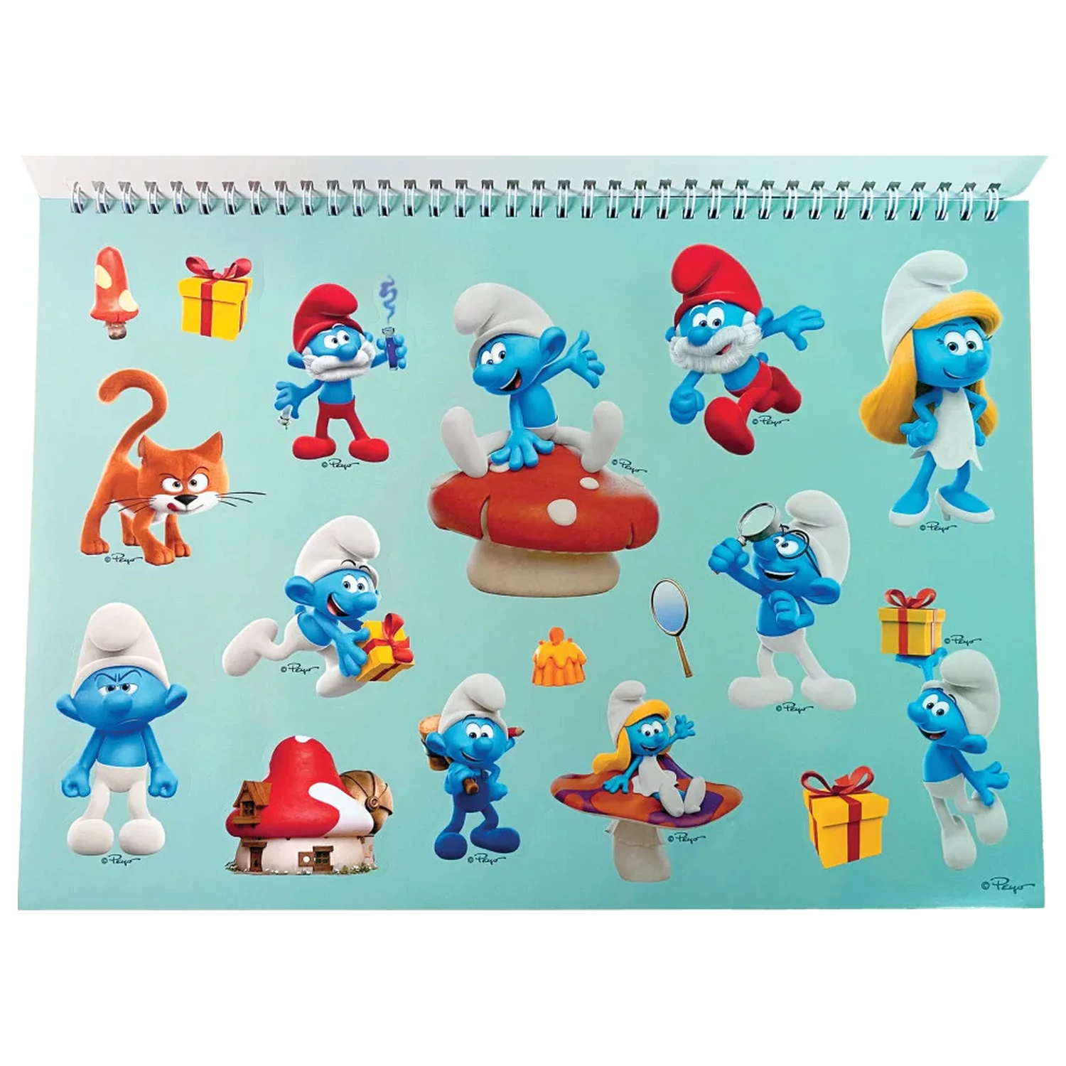 The Smurfs Village A/4 Spiralny Szkicownik 40 Stron z Naklejkami zdjęcie produktu
