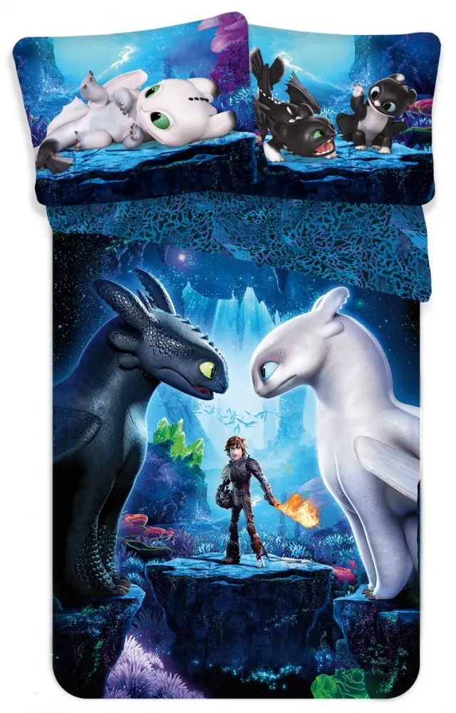 How to Train Your Dragon poszewka na kołdrę 140x200cm, 70x90cm zdjęcie produktu