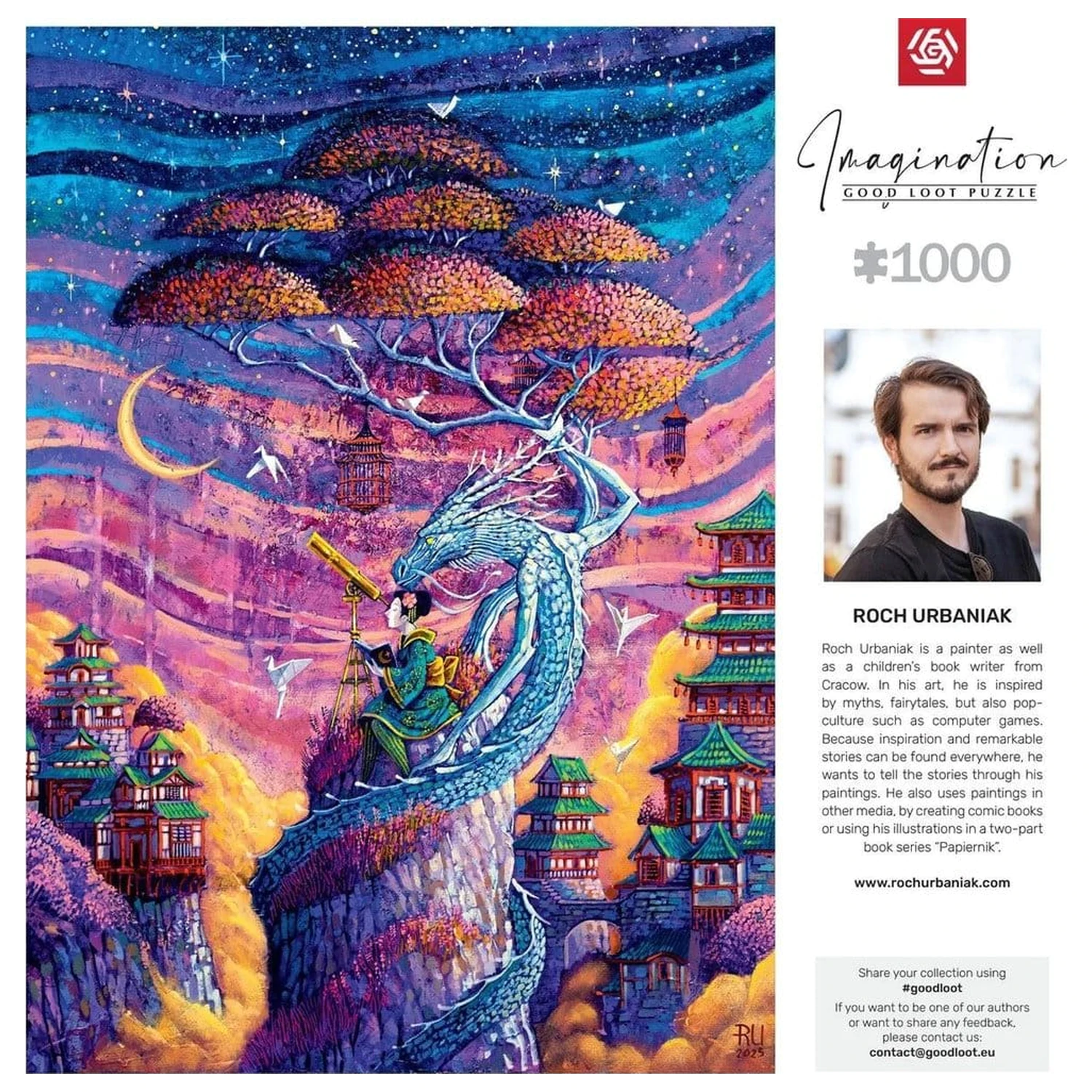 Imagination Series Puzzle Roch Urbaniak Sakura i Ryu (1000 kawałków) zdjęcie produktu