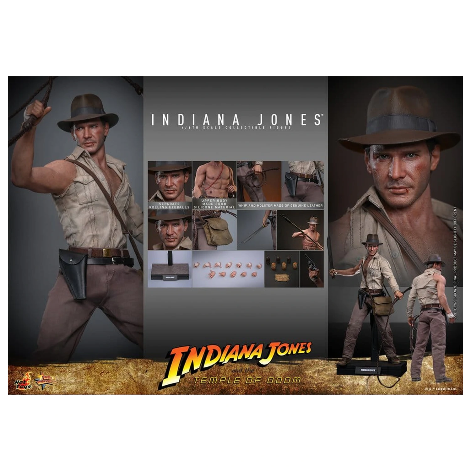 Indiana Jones Movie Masterpiece Figurka Akcji 1/6 Indiana Jones 30 cm zdjęcie produktu