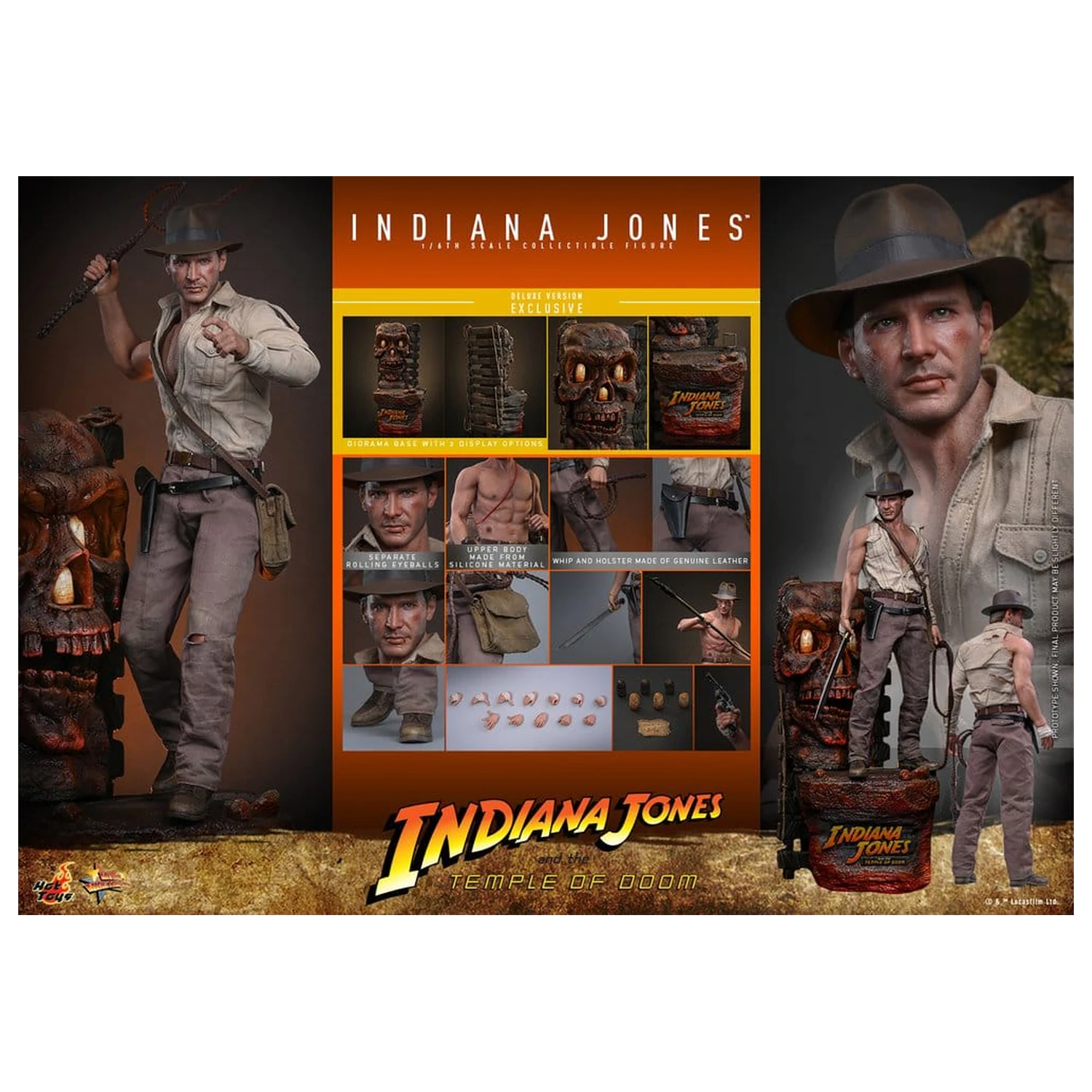 Indiana Jones Movie Masterpiece Figurka Akcji 1/6 Indiana Jones (Deluxe Version) 30 cm zdjęcie produktu