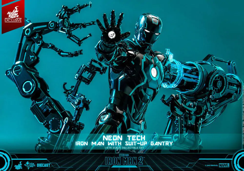 Iron Man 2 Figurka Akcji 1/6 Neon Tech Iron Man ze Stacją Dokującą 32 cm zdjęcie produktu