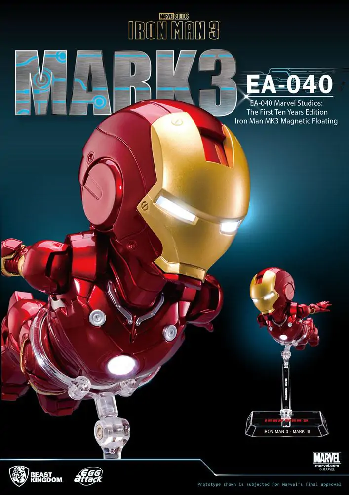 Iron Man 3 Egg Attack Figurka Model pływający Iron Man Mark III The First Ten Years Edition 16 cm zdjęcie produktu