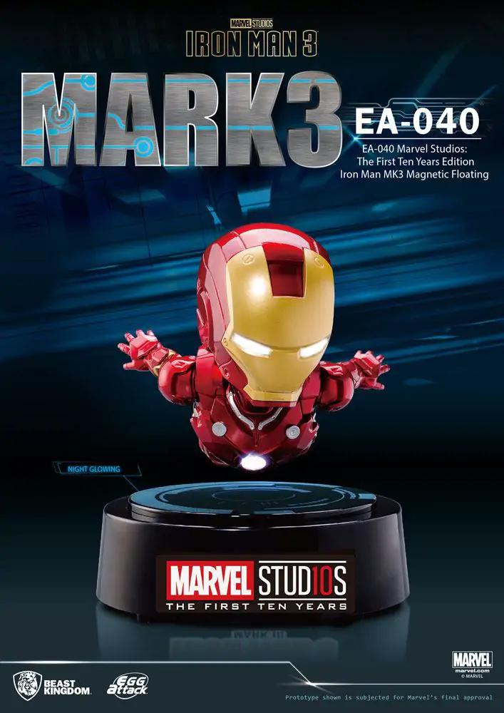 Iron Man 3 Egg Attack Figurka Model pływający Iron Man Mark III The First Ten Years Edition 16 cm zdjęcie produktu