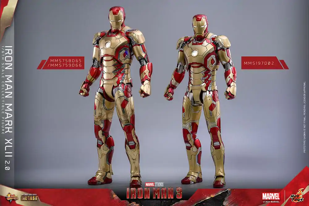 Iron Man 3 Movie Masterpiece Diecast Figurka Akcji 1/6 Iron Man Mark XLII (2.0) 32 cm zdjęcie produktu