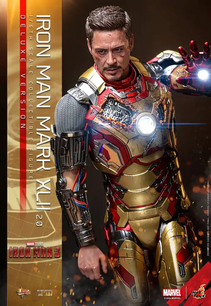 Iron Man 3 Movie Masterpiece Diecast Figurka Akcji 1/6 Iron Man Mark XLII (2.0) Deluxe 32 cm zdjęcie produktu