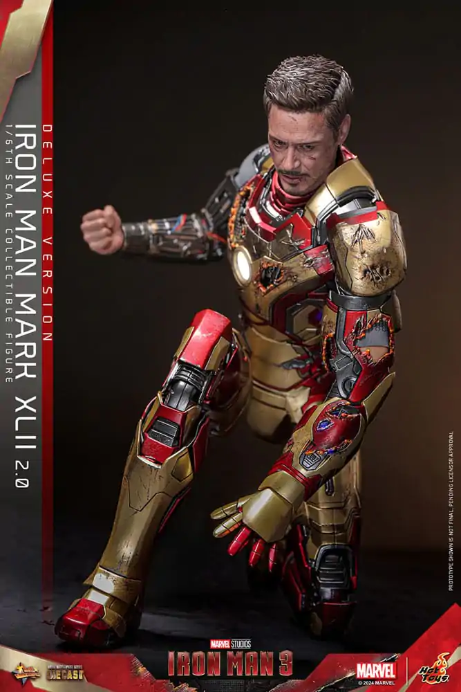 Iron Man 3 Movie Masterpiece Diecast Figurka Akcji 1/6 Iron Man Mark XLII (2.0) Deluxe 32 cm zdjęcie produktu