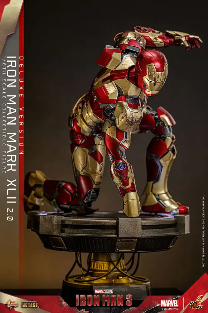 Iron Man 3 Movie Masterpiece Diecast Figurka Akcji 1/6 Iron Man Mark XLII (2.0) Deluxe 32 cm zdjęcie produktu