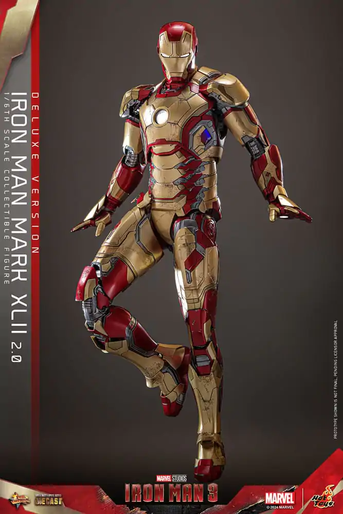 Iron Man 3 Movie Masterpiece Diecast Figurka Akcji 1/6 Iron Man Mark XLII (2.0) Deluxe 32 cm zdjęcie produktu