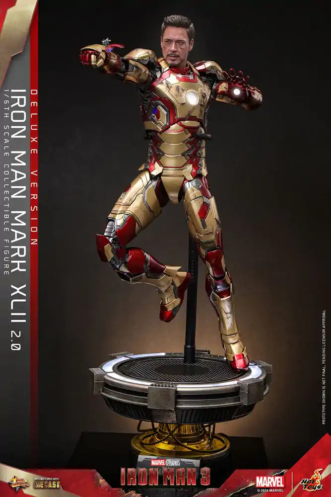 Iron Man 3 Movie Masterpiece Diecast Figurka Akcji 1/6 Iron Man Mark XLII (2.0) Deluxe 32 cm zdjęcie produktu