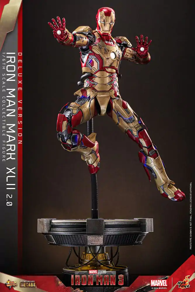 Iron Man 3 Movie Masterpiece Diecast Figurka Akcji 1/6 Iron Man Mark XLII (2.0) Deluxe 32 cm zdjęcie produktu