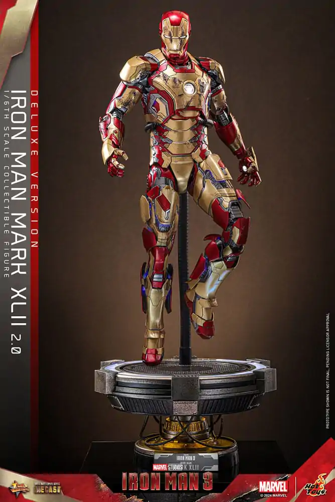 Iron Man 3 Movie Masterpiece Diecast Figurka Akcji 1/6 Iron Man Mark XLII (2.0) Deluxe 32 cm zdjęcie produktu