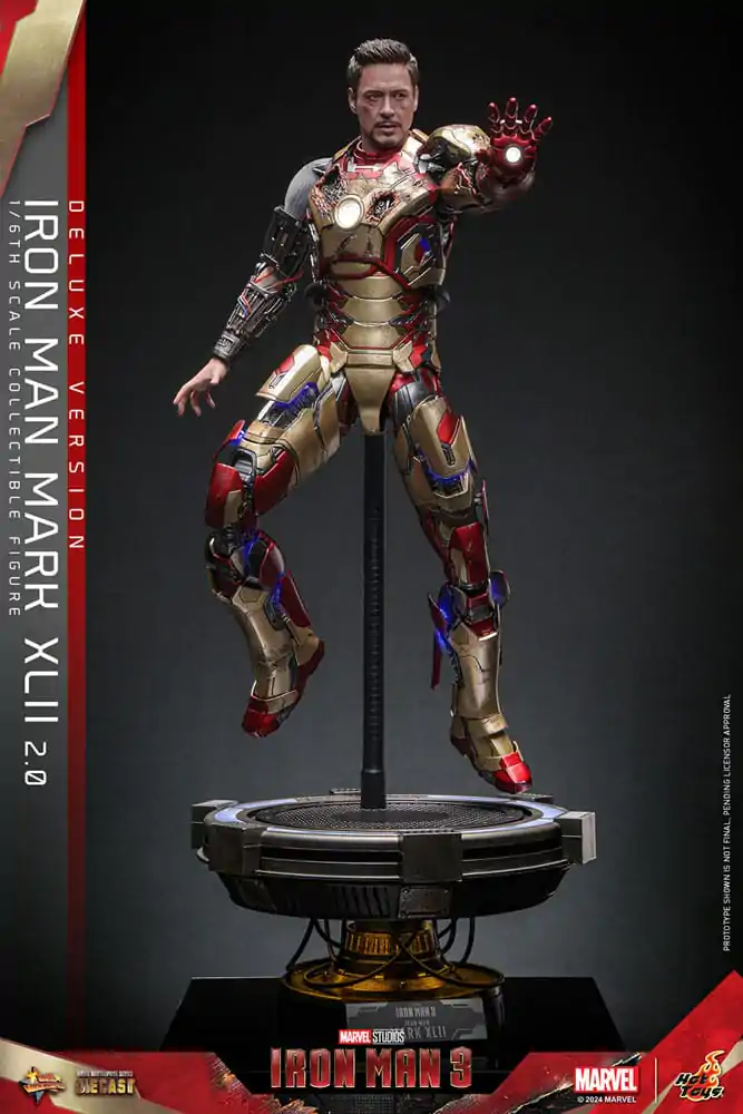 Iron Man 3 Movie Masterpiece Diecast Figurka Akcji 1/6 Iron Man Mark XLII (2.0) Deluxe 32 cm zdjęcie produktu