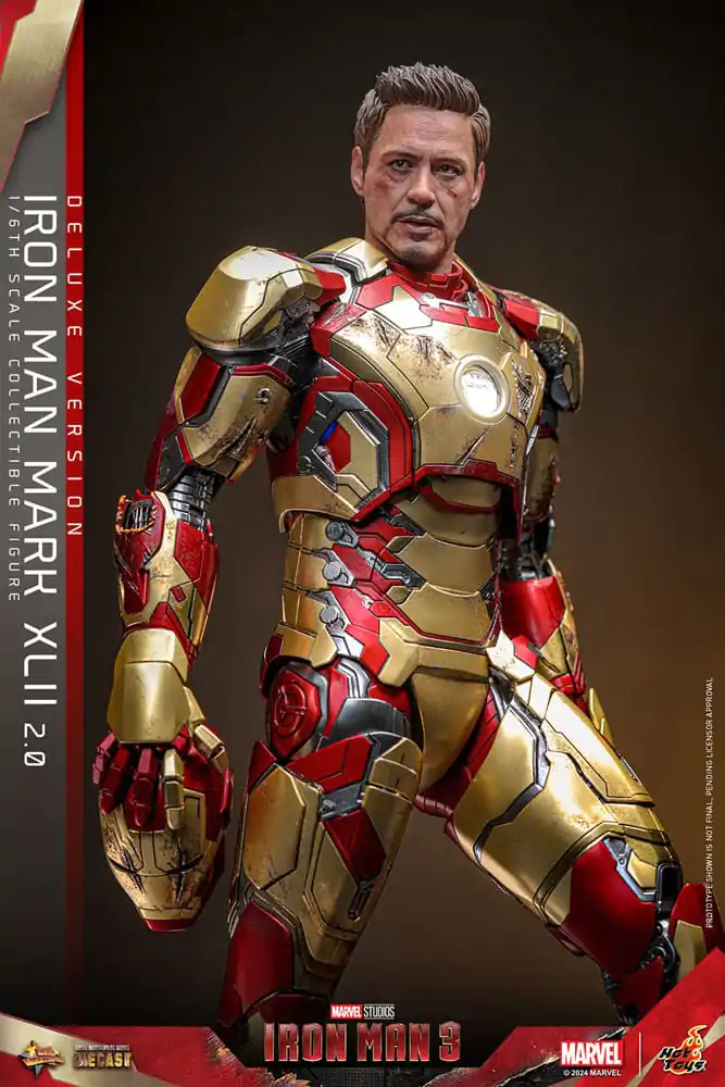 Iron Man 3 Movie Masterpiece Diecast Figurka Akcji 1/6 Iron Man Mark XLII (2.0) Deluxe 32 cm zdjęcie produktu