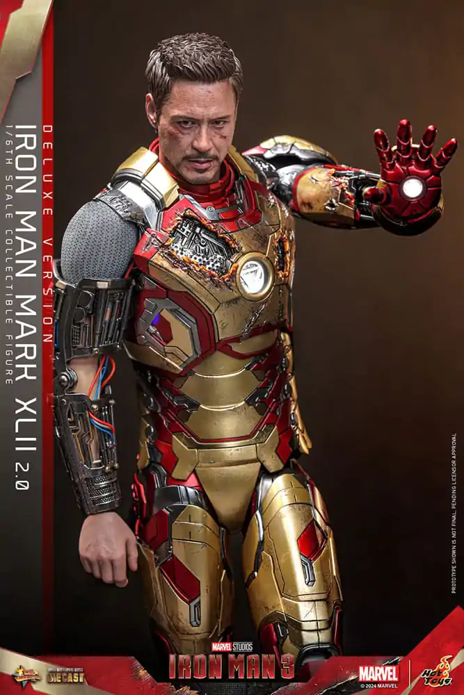 Iron Man 3 Movie Masterpiece Diecast Figurka Akcji 1/6 Iron Man Mark XLII (2.0) Deluxe 32 cm zdjęcie produktu