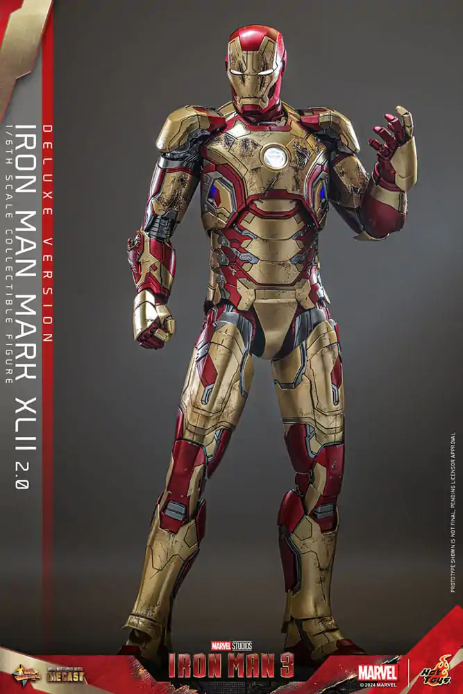 Iron Man 3 Movie Masterpiece Diecast Figurka Akcji 1/6 Iron Man Mark XLII (2.0) Deluxe 32 cm zdjęcie produktu