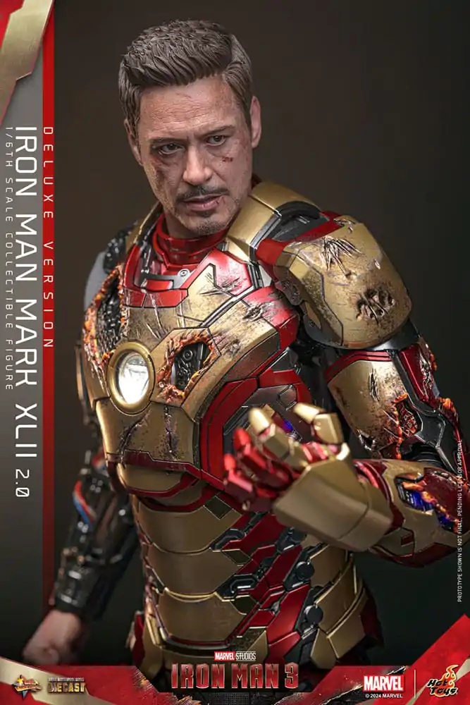 Iron Man 3 Movie Masterpiece Diecast Figurka Akcji 1/6 Iron Man Mark XLII (2.0) Deluxe 32 cm zdjęcie produktu