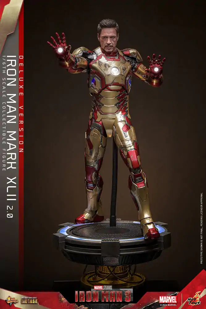 Iron Man 3 Movie Masterpiece Diecast Figurka Akcji 1/6 Iron Man Mark XLII (2.0) Deluxe 32 cm zdjęcie produktu