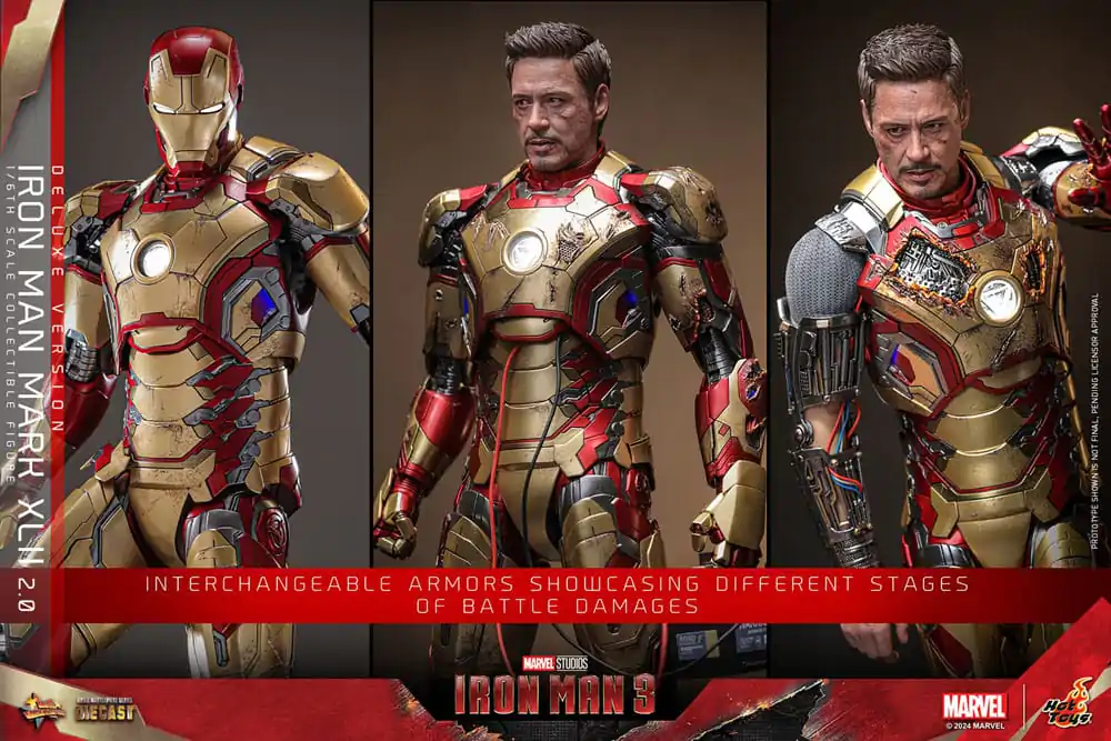 Iron Man 3 Movie Masterpiece Diecast Figurka Akcji 1/6 Iron Man Mark XLII (2.0) Deluxe 32 cm zdjęcie produktu