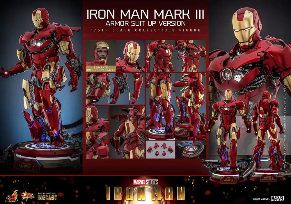 Iron Man Movie Masterpiece Odlewana Figurka Akcji 1/6 Iron Man Mark III (Armor Suit Up Wersja) 32 cm zdjęcie produktu