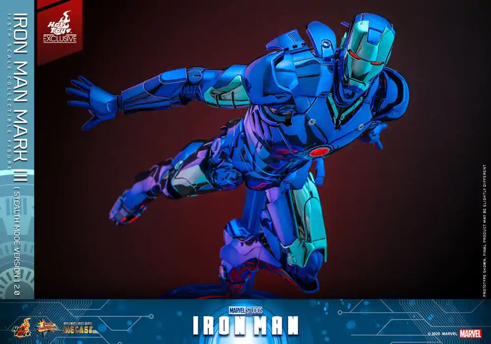 Iron Man Movie Masterpiece Diecast Figurka Akcji 1/6 Iron Man Mark III (Stealth Mode Ver.) 2.0 Hot Toys Exclusive 33 cm zdjęcie produktu