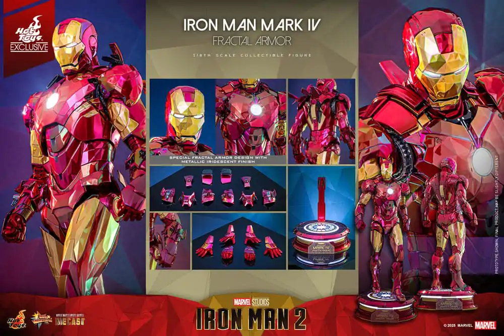 Iron Man Movie Masterpiece Diecast Figurka Akcji 1/6 Iron Man Mark VI (Fractal Armor) Hot Toys Exclusive 33 cm zdjęcie produktu
