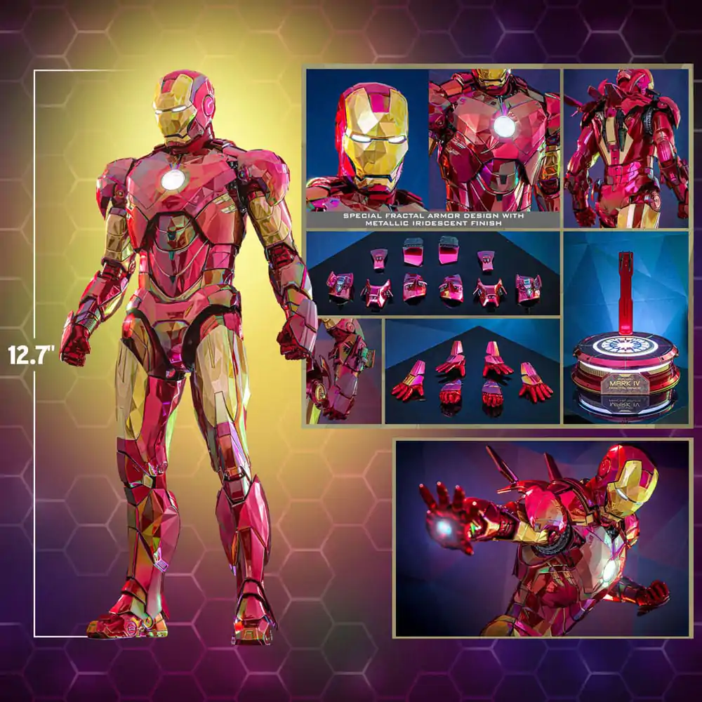 Iron Man Movie Masterpiece Diecast Figurka Akcji 1/6 Iron Man Mark VI (Fractal Armor) Hot Toys Exclusive 33 cm zdjęcie produktu