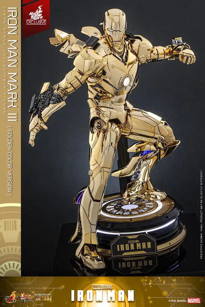 Iron Man Movie Masterpiece Diecast Figurka Akcji 1/6 Iron Man Mark III (Gold Color Version) Hot Toys Exclusive 33 cm zdjęcie produktu