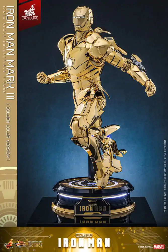 Iron Man Movie Masterpiece Diecast Figurka Akcji 1/6 Iron Man Mark III (Gold Color Version) Hot Toys Exclusive 33 cm zdjęcie produktu