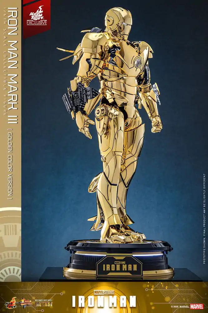 Iron Man Movie Masterpiece Diecast Figurka Akcji 1/6 Iron Man Mark III (Gold Color Version) Hot Toys Exclusive 33 cm zdjęcie produktu