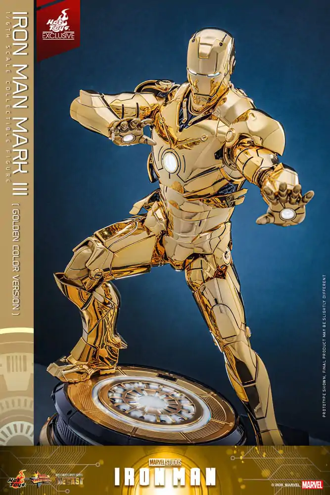 Iron Man Movie Masterpiece Diecast Figurka Akcji 1/6 Iron Man Mark III (Gold Color Version) Hot Toys Exclusive 33 cm zdjęcie produktu