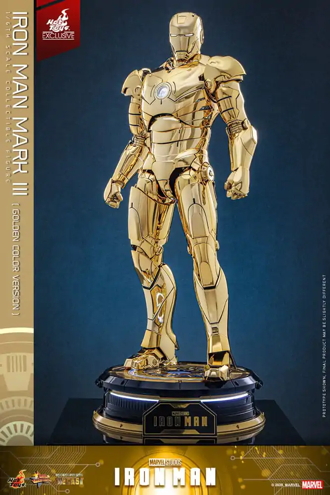 Iron Man Movie Masterpiece Diecast Figurka Akcji 1/6 Iron Man Mark III (Gold Color Version) Hot Toys Exclusive 33 cm zdjęcie produktu